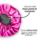 Touca de Cetim Dupla Face Ajustável + xuxinha
