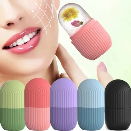 Rolo Facial de Gelo em Silicone Aurora Ice Glow | Reduz Inchaço, Olheiras e Acne com Efeito Revitalizante