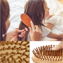 Escova Cabelo Madeira Antifrizz Cerdas 100% Bambu