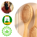 Escova Cabelo Madeira Antifrizz Cerdas 100% Bambu