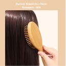 Escova Cabelo Madeira Antifrizz Cerdas 100% Bambu