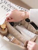  Bolsa Necessaire Feminino Cosmético De Couro PU De Grande Capacidade Em Alto Qualidade