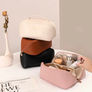  Bolsa Necessaire Feminino Cosmético De Couro PU De Grande Capacidade Em Alto Qualidade
