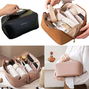  Bolsa Necessaire Feminino Cosmético De Couro PU De Grande Capacidade Em Alto Qualidade