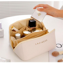  Bolsa Necessaire Feminino Cosmético De Couro PU De Grande Capacidade Em Alto Qualidade
