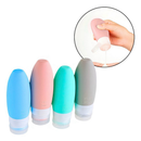 Kit Viagem 4/8 Frascos Silicone Pote 90ml Porta Creme Shampoo Perfume Loção Corporal Sabonete Líquido