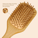 Escova Antifrizz Natural de Bambu.Escova de Cabelo de Bambu Antiestática | Massageadora Capilar Natural com Almofada de Ar