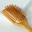 Escova De Cabelo De Bambu Natureza Antiestática De Madeira Couro Cabeludo Massagem Pente Almofada De Ar Ferramentas