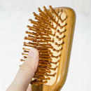 Escova De Cabelo De Bambu Natureza Antiestática De Madeira Couro Cabeludo Massagem Pente Almofada De Ar Ferramentas