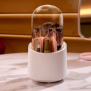 Organizador de Maquiagem 360° com Tampa | Porta Cosméticos Giratório Elegante e Funcional