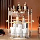 Organizador de Maquiagem Giratório – Suporte Multiuso 2/3 Andares p/ Cosméticos e Perfumes